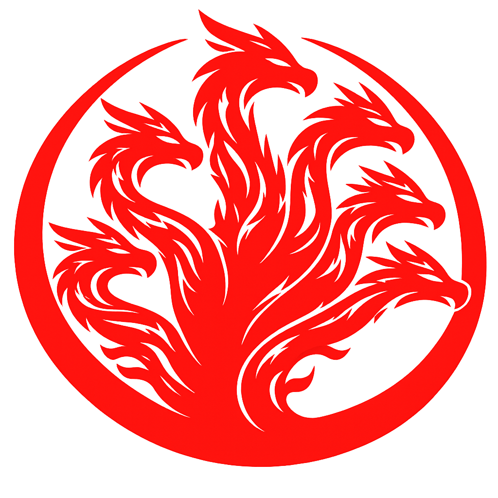 The Hydra emblem: seven dragon heads growing from a single body, inside a circle.